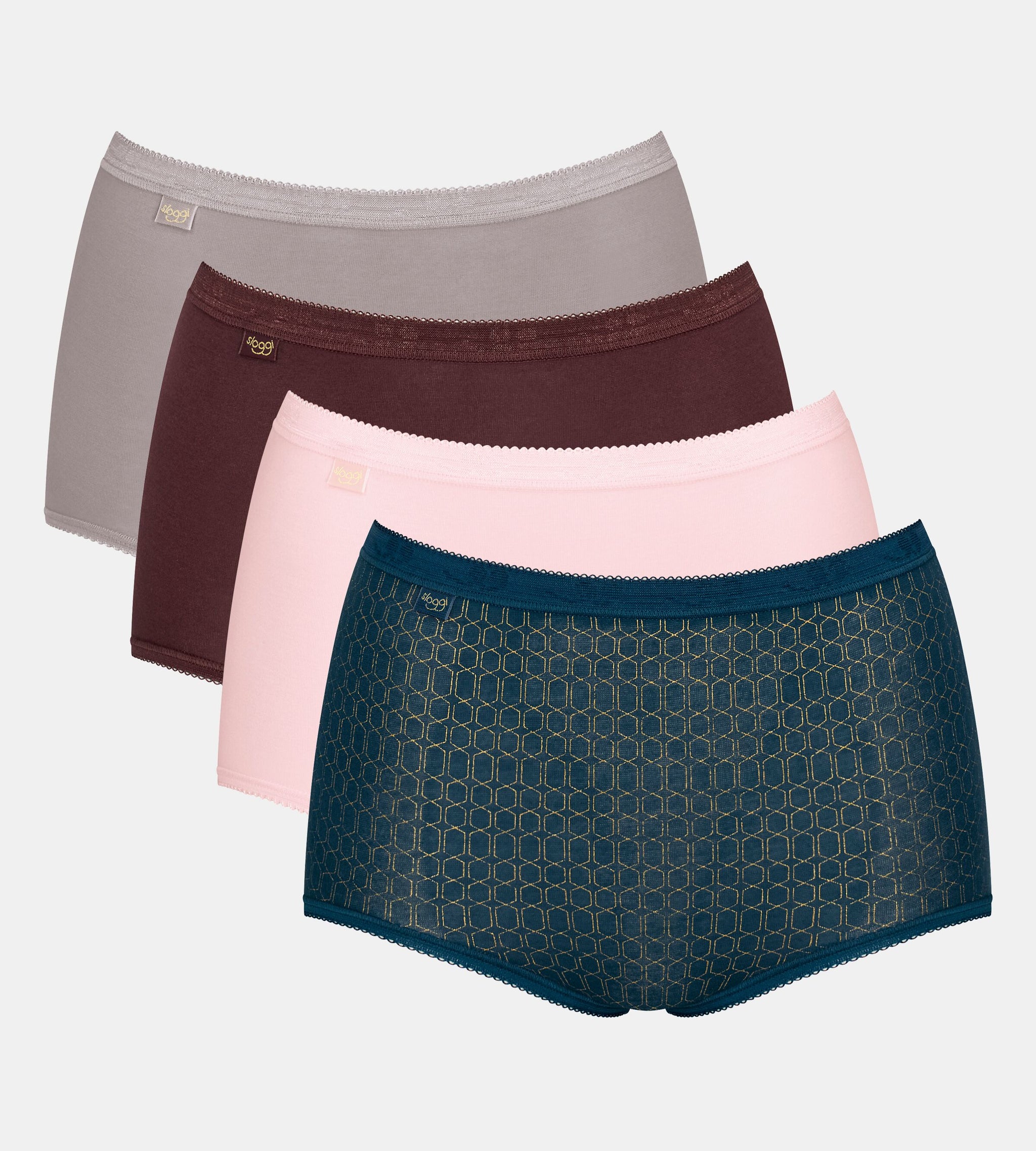 Sloggi Women's Basic+ Long Briefs - High Rise, 95% Cotton, Everyday Comfort Knickers