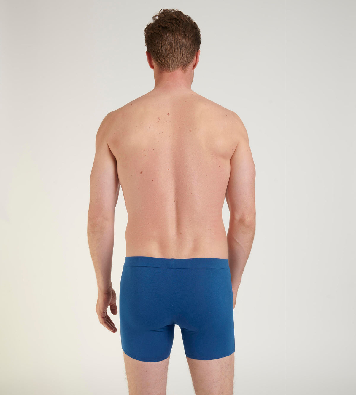 Sloggi Men&#39;s Go Natural Shorts Boxer Trunks 2 Pack 10214598 Mid Blue Back