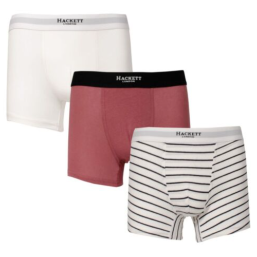 Hackett Men&#39;s Boxer Shorts Cotton Jersey Trunks 3 Pack