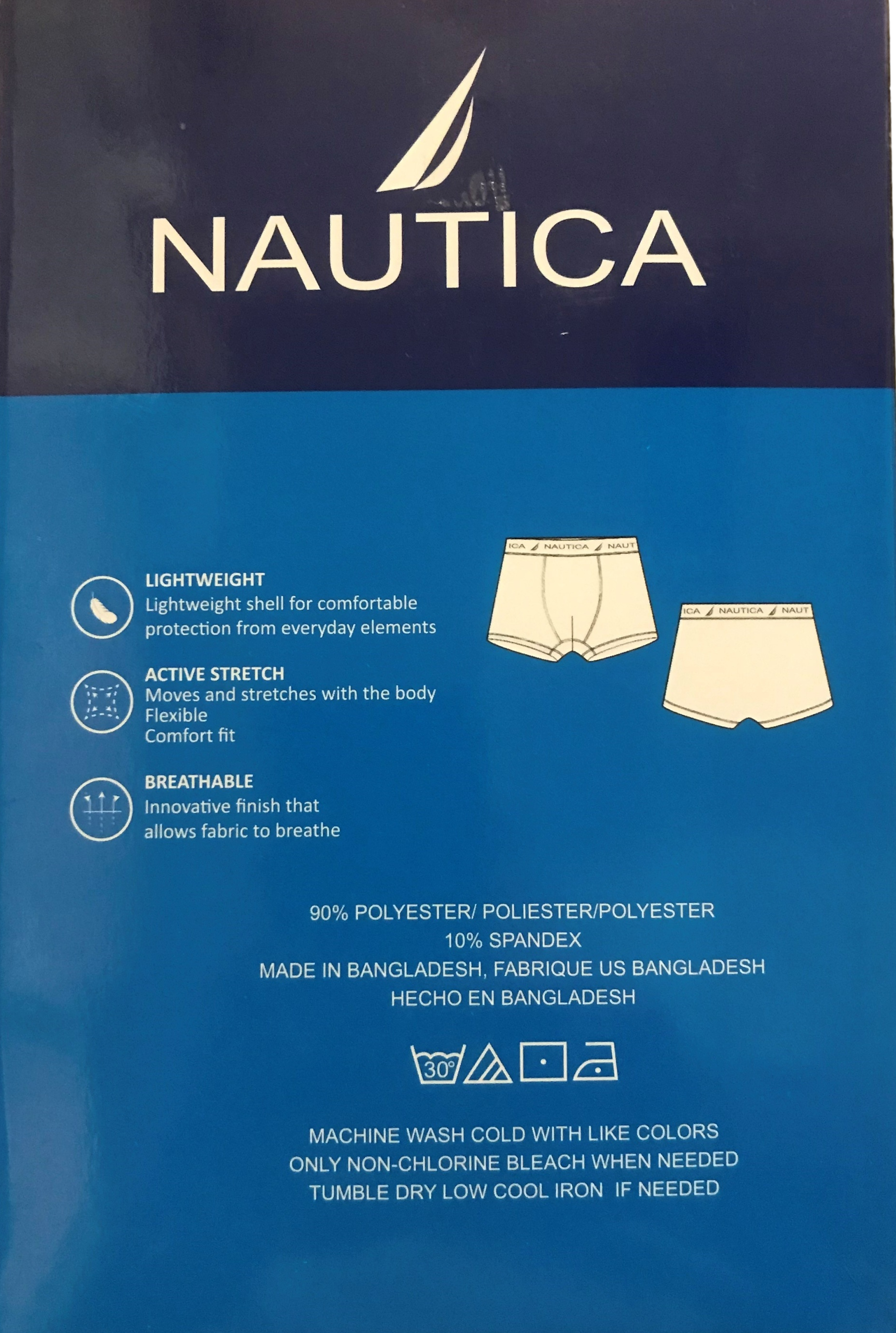 Men's Nautica Low Rise Hipster Trunks Boxer Shorts Briefs 3 Pack