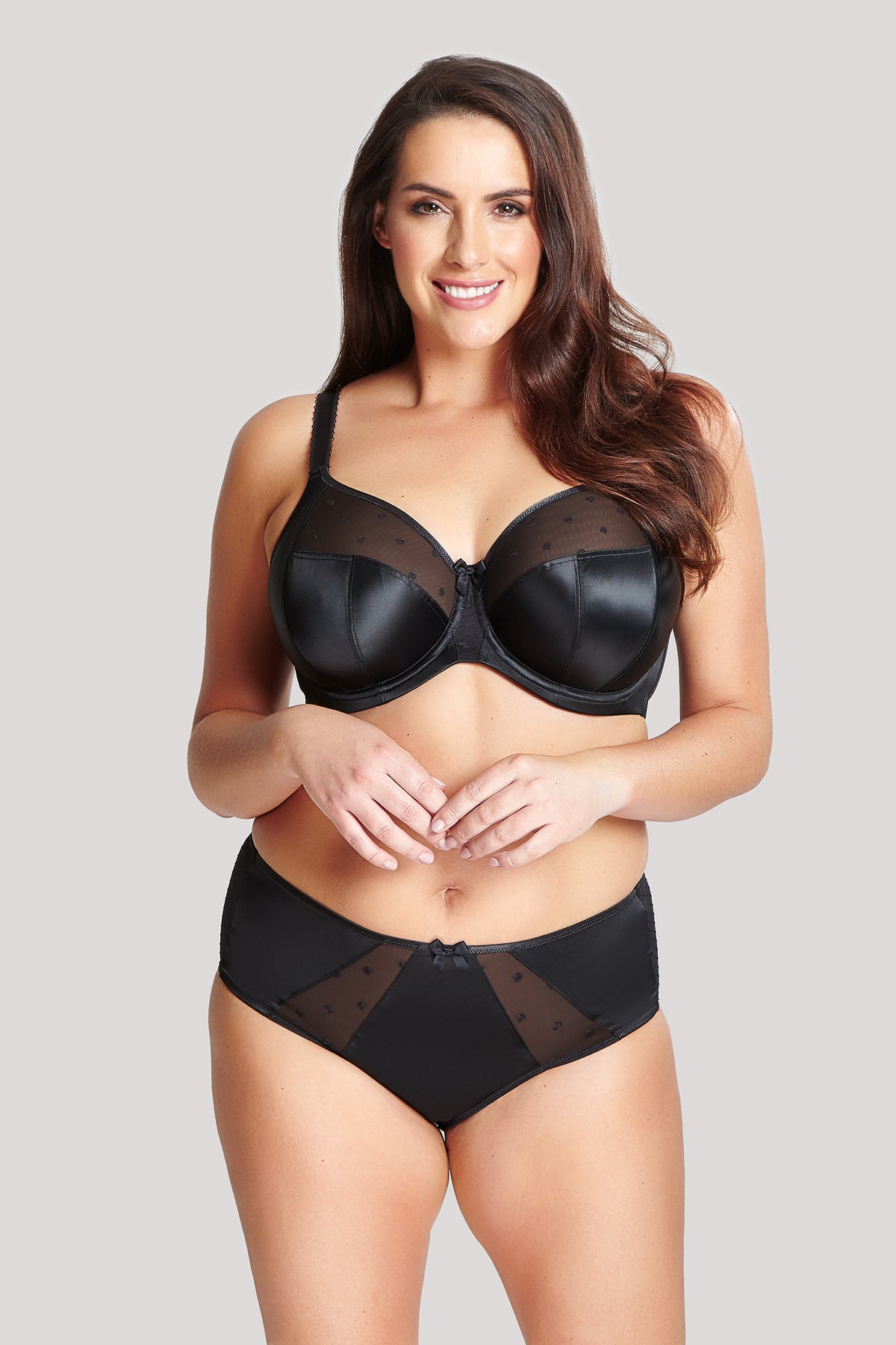 Panache Candi Full Cup Non Padded Wired Bra and Maxi Briefs Black