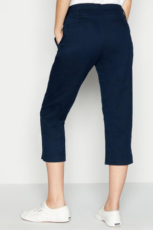 Belted Cropped Capri Chinos
