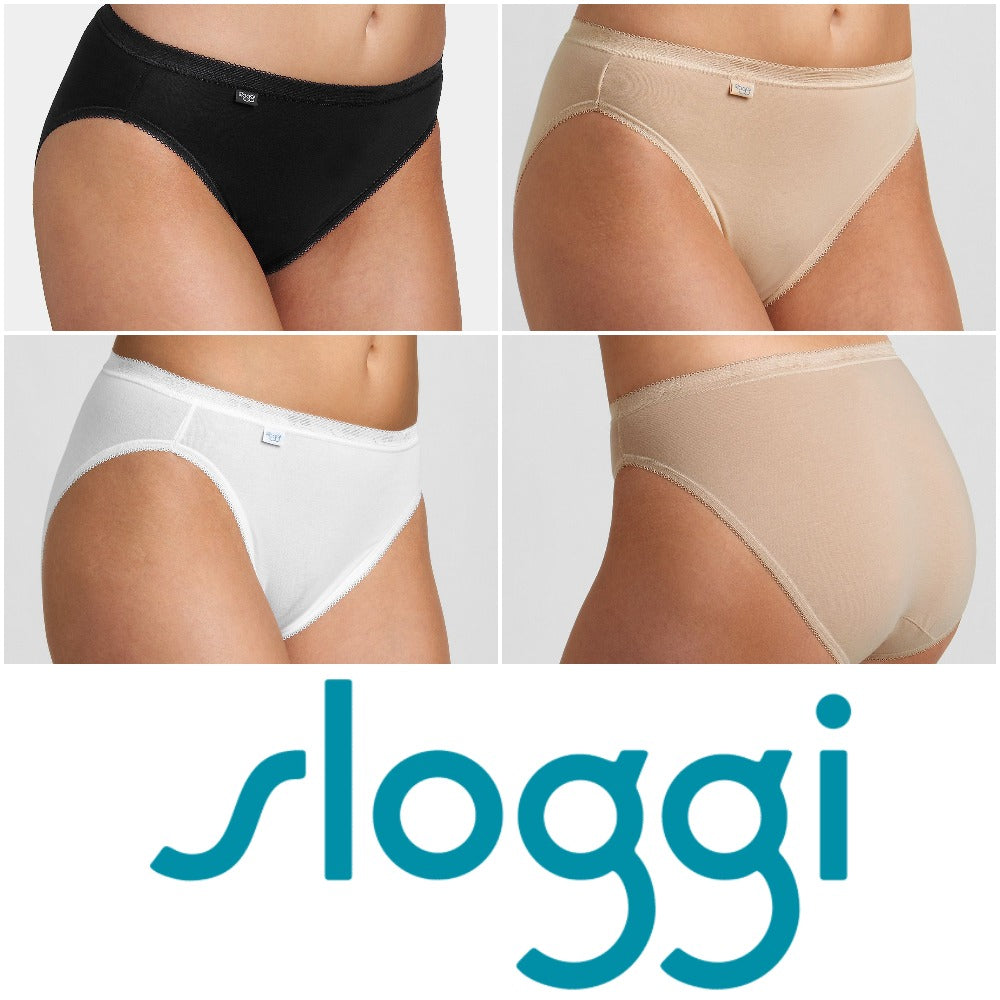 Sloggi Women's Basic+ Tai Briefs Knickers 3 Pack 10007660 - The Labels  Outlet