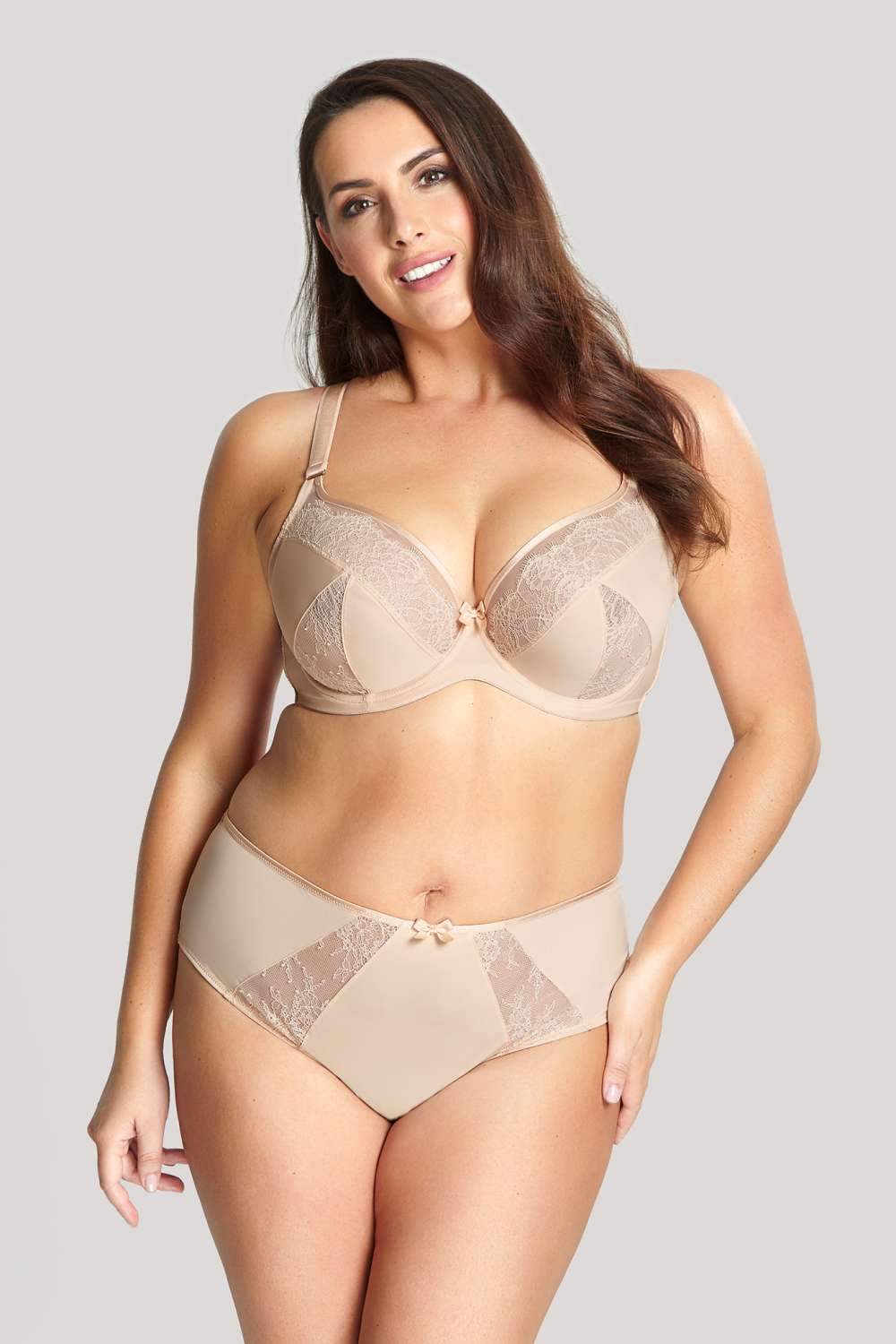 Sculptresse by Panache Siren Plunge Bra and Briefs Vintage